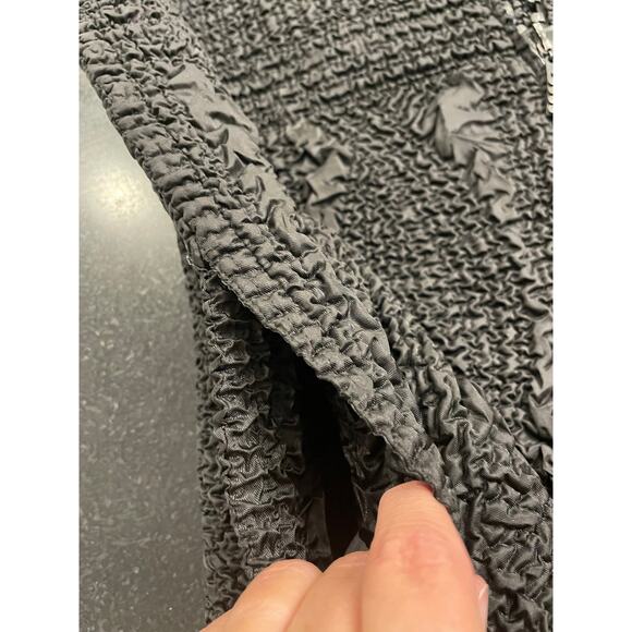 Jerry T Black ruched vest with rhinestone detail zipper XL - Picture 6 of 15